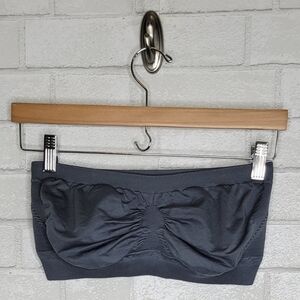 Unbranded Gray Stretchy Bandeau Bra Top